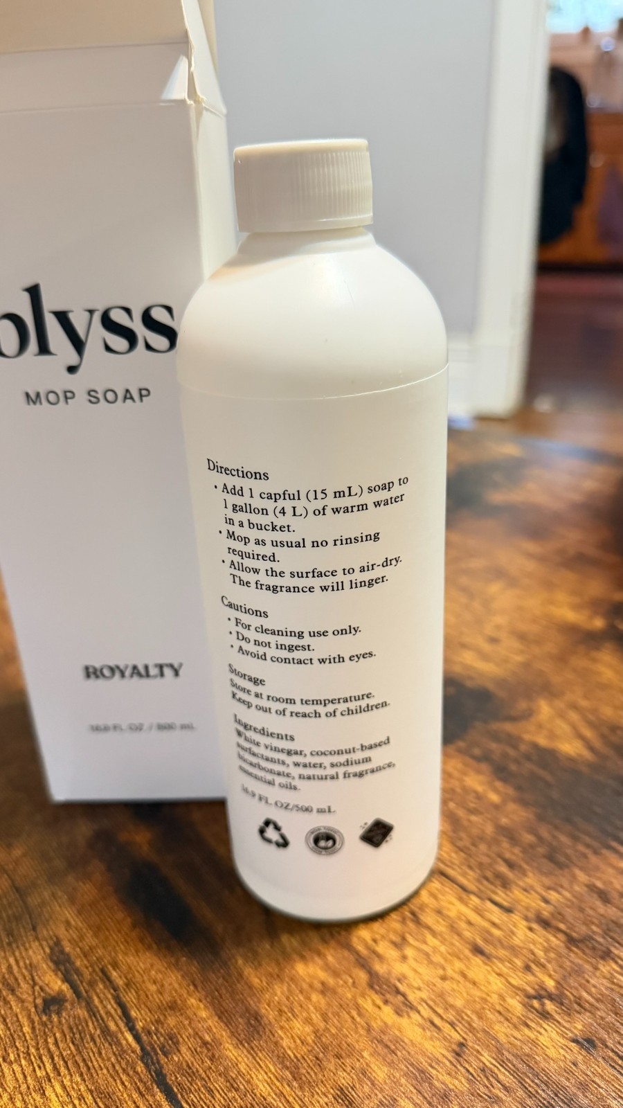 Blyss Mop Soap ROYALTY 16.9 Fluid Oz / 500ml exp date 2028