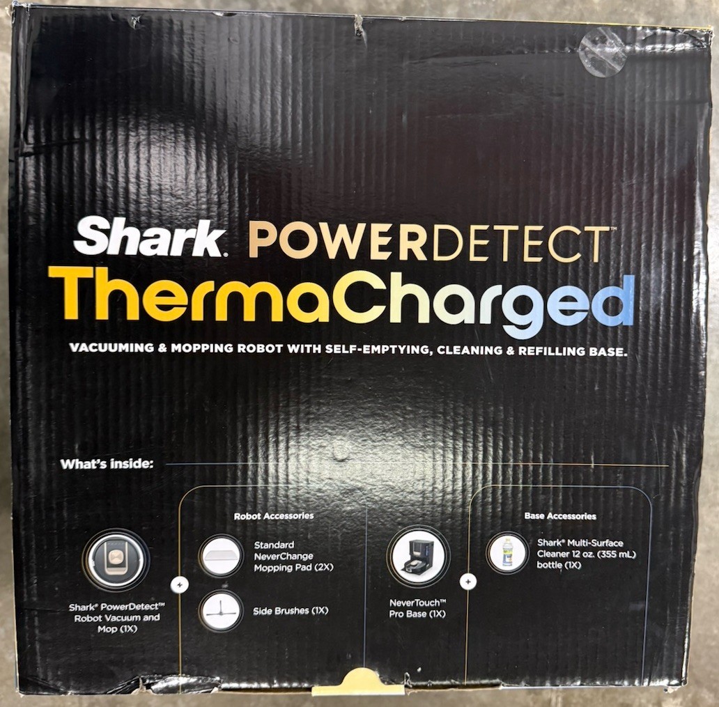 NEW! Shark PowerDetect ThermaCharged Robot Vacuum & Mop 2-in-1 NeverTouch Pro
