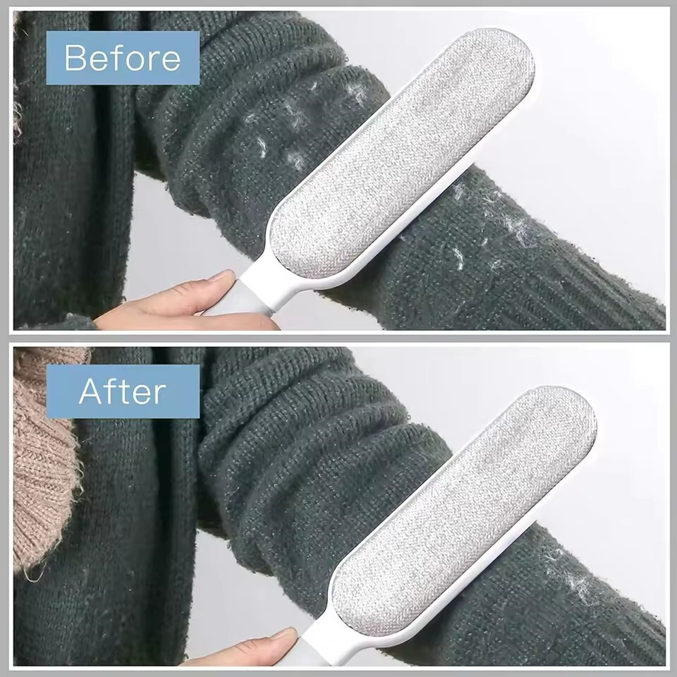 Reusable Double-Sided Lint Brush – Electrostatic Pet Hair Remover for Easy