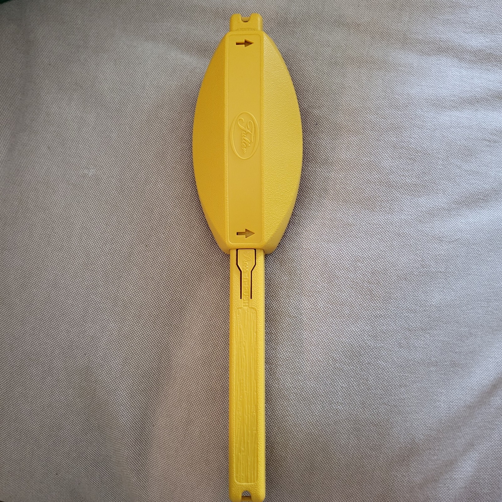 Vintage Fuller Yellow Brush Lint Hair Remover Reversible Left Right Handed