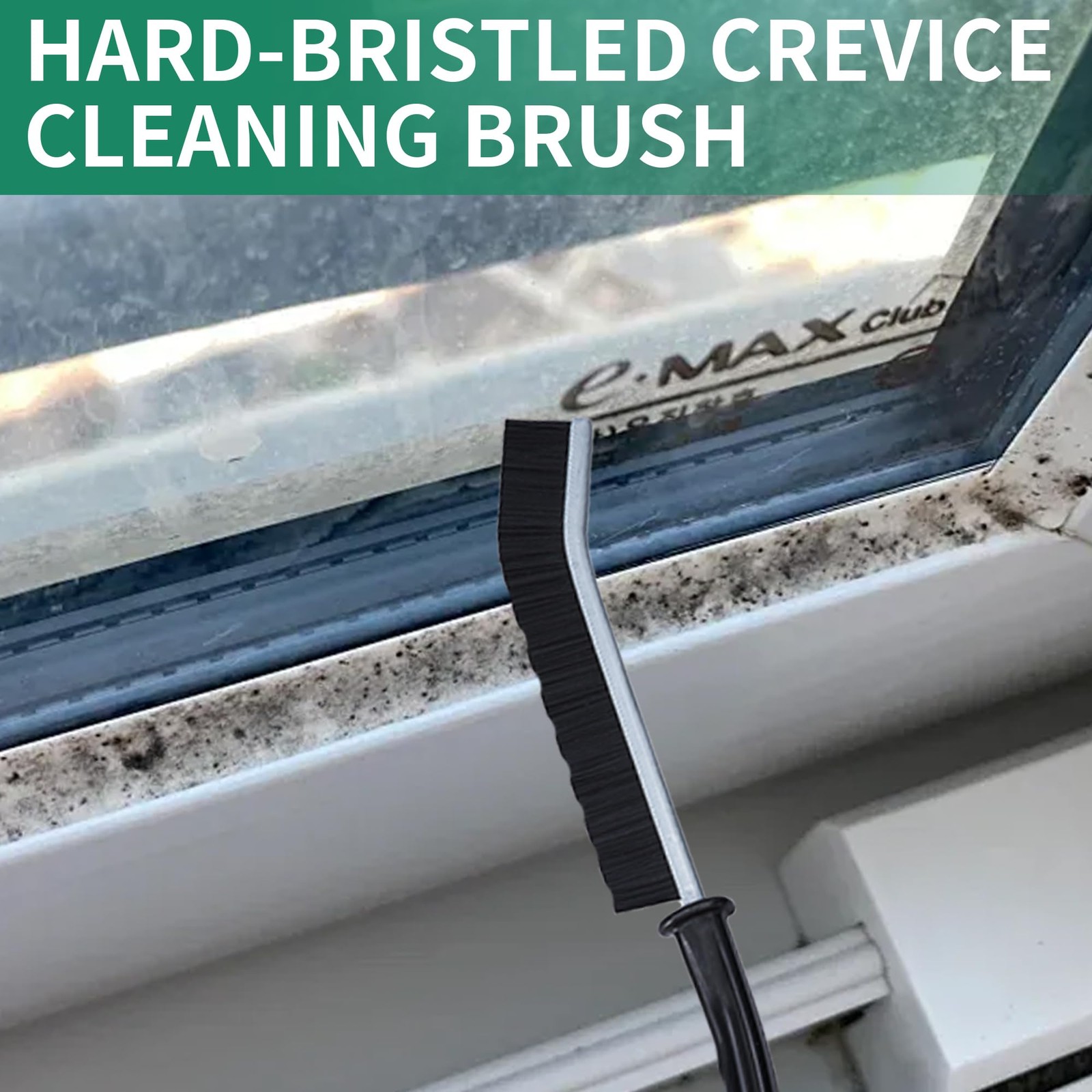6-Pack Hard Bristle Crevice Cleaning Brush, Best Tool for Black, Blue, Green