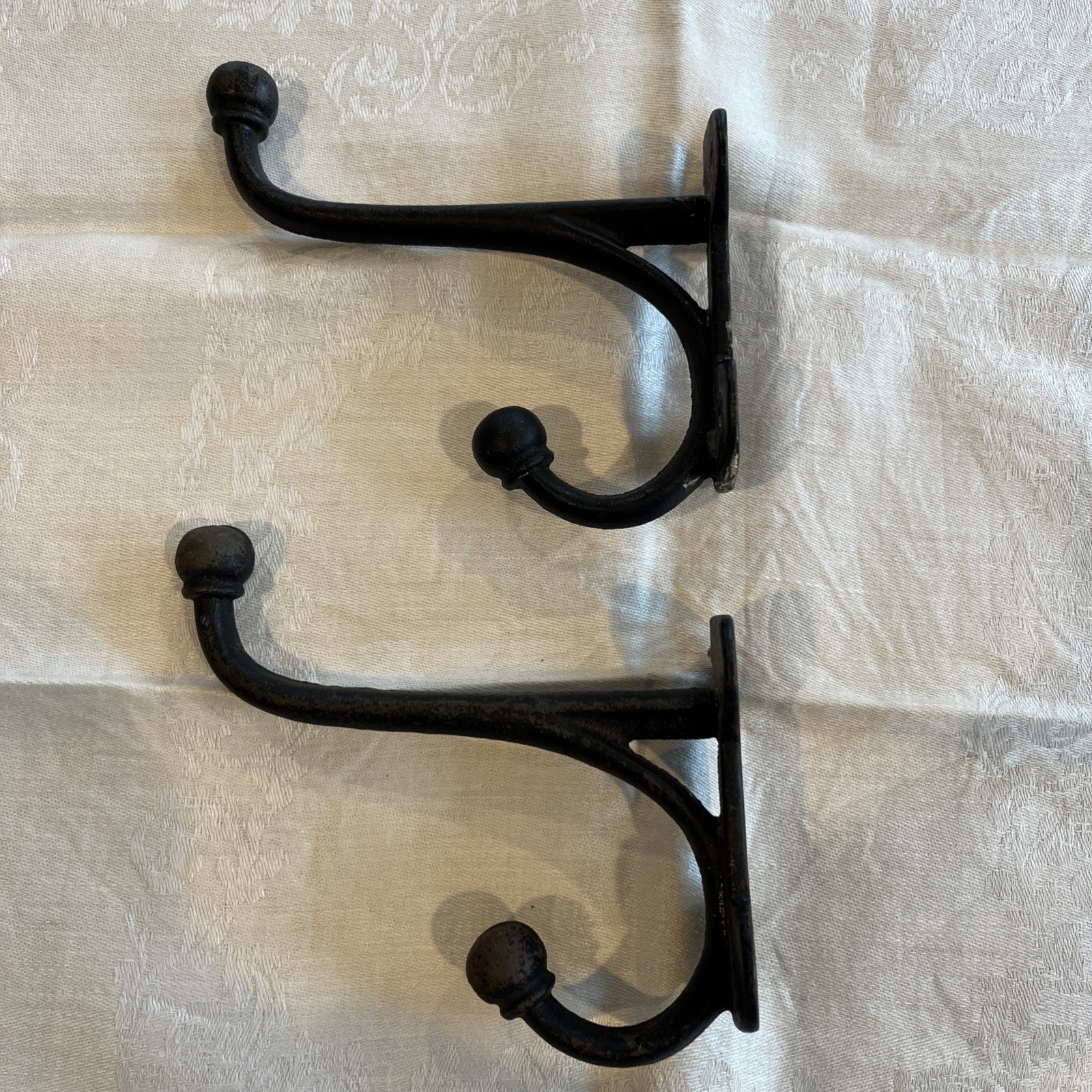 Cast Iron Large Coat Hook/Harness/Tack Hook 5.5” Set of 2