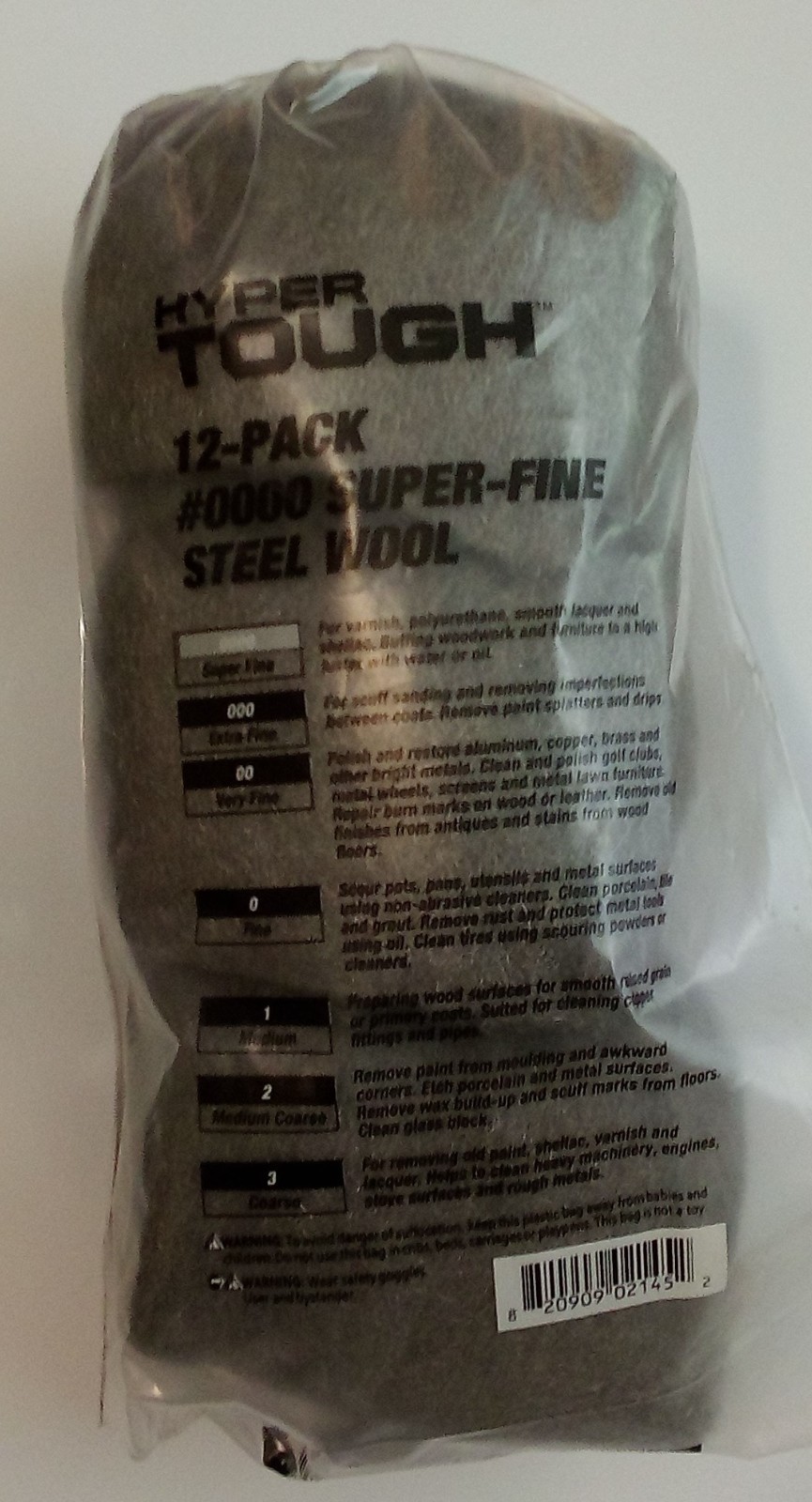 Hyper Tough 12-pack #0000 300 Count Super-Fine Steel Wool Pads