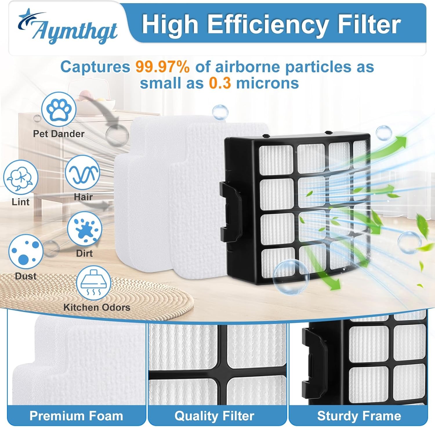 AZ3002 Replacement Filters for shark AZ3002 AZ3000 AZ3000W Upright Vacuum Part