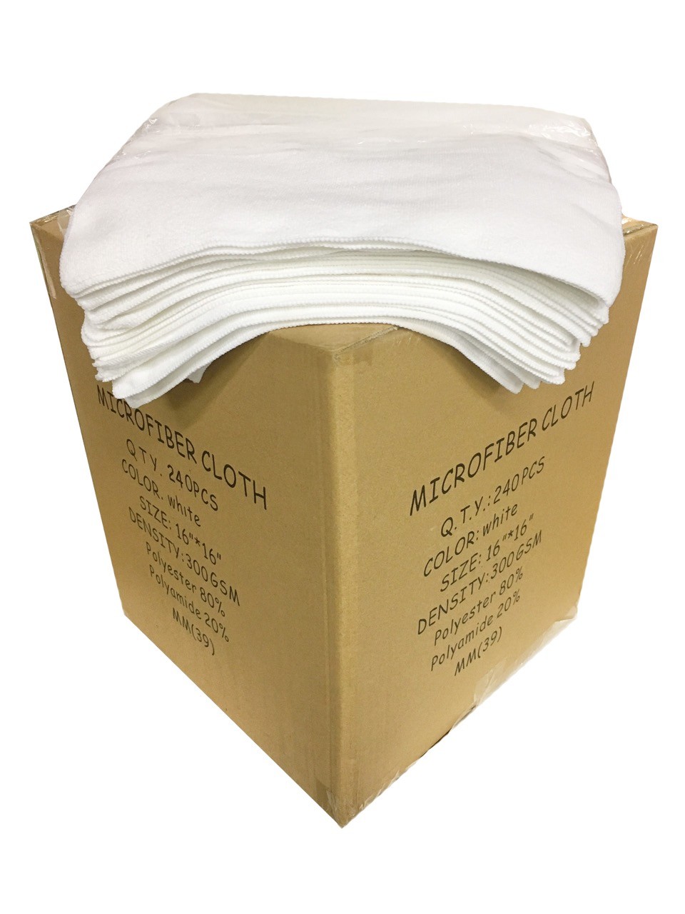 240 Microfiber White 16″x16″ Cleaning Detailing Cloth Towel Auto Car Rag 300GSM