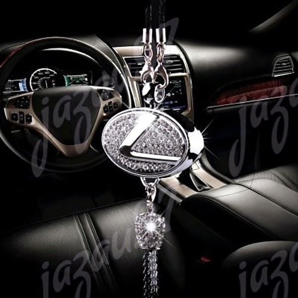 Universal CAR diamond Perfume Air Freshener Rearview Mirror Perfume Pendant