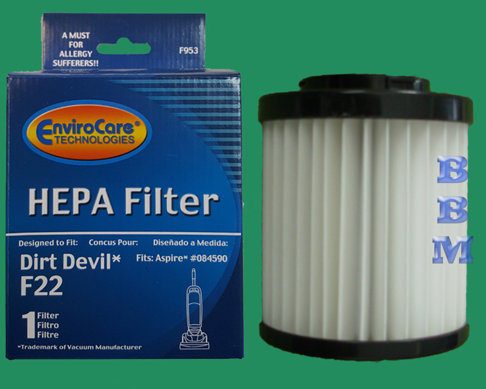 1 Dirt Devil F22 F26 HEPA Allergen Vacuum Filter 65822 1LV1110000 Express Aspire