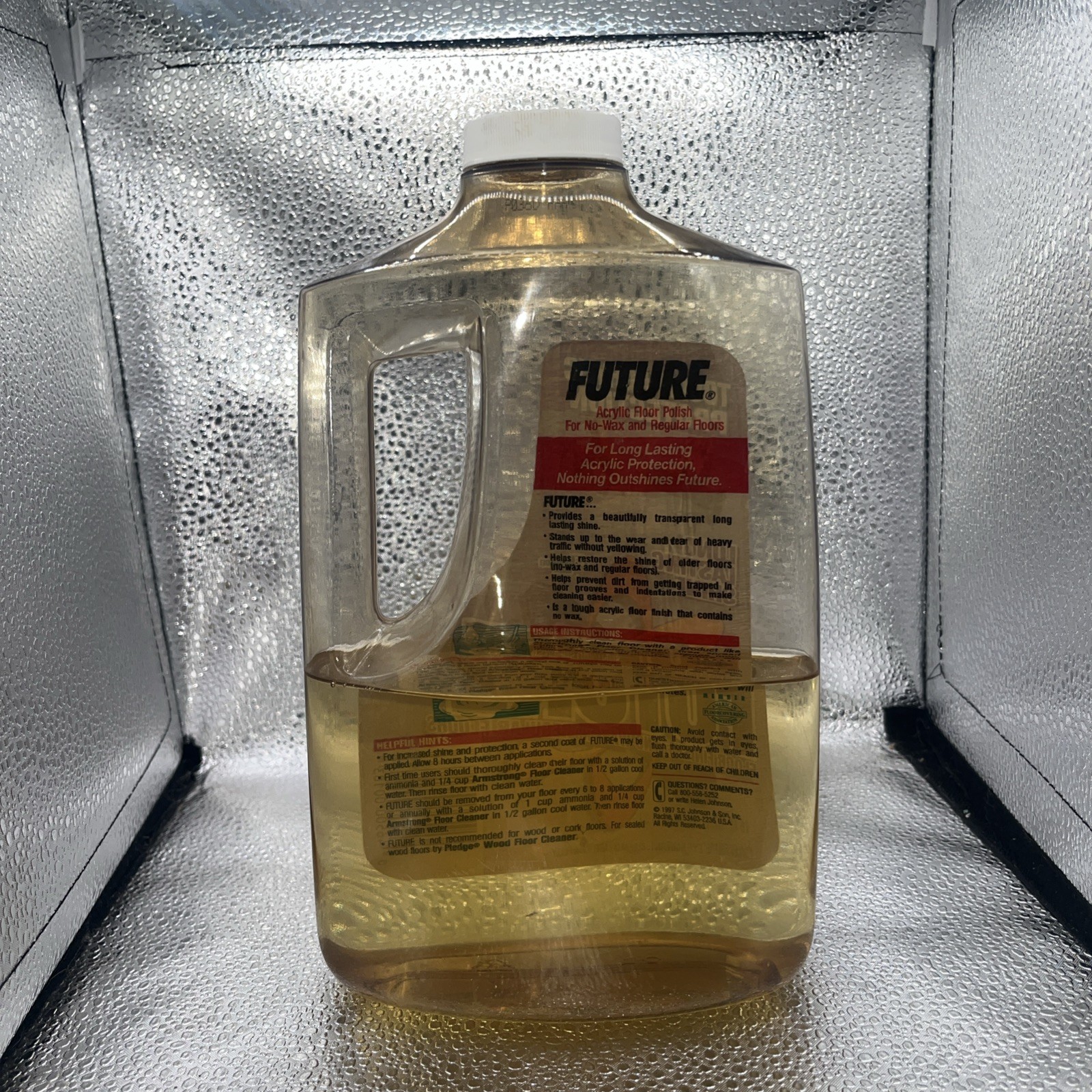 1989 Pledge FUTURE Acrylic Floor Finish No Wax 50% Full 46oz SC Johnson