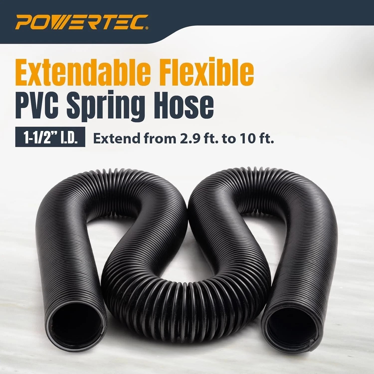 Heavy-Duty 10Ft Dust Collection Hose + 4 Adapters for Optimal Workshop Cleanup