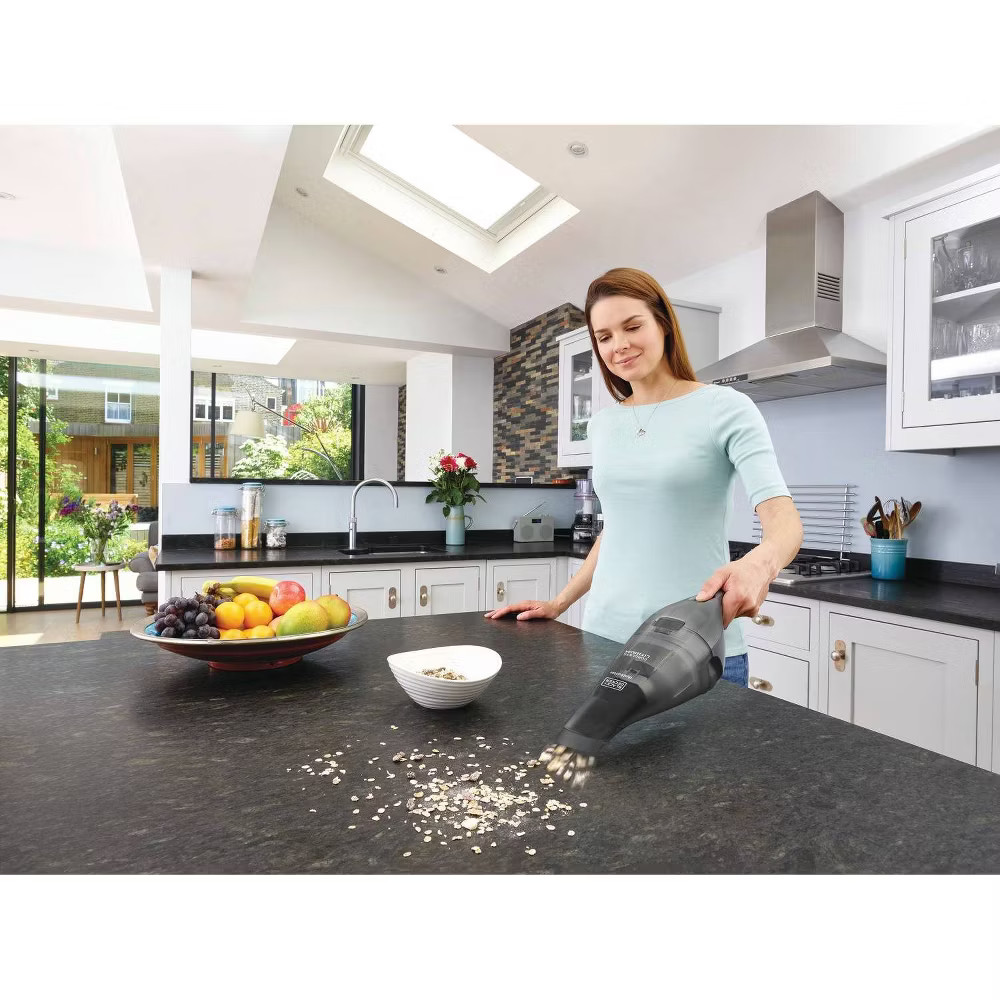 BLACK+DECKER Compact Lithium Handheld Vacuum – Gray HNVC220BCZ01: