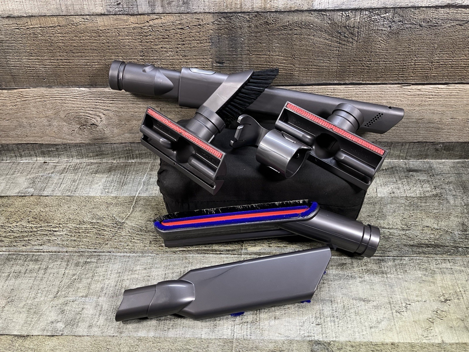 Dyson Pet Vacuum Attachments Crevice extension With Brush, Flat Wand, Hold Clip
