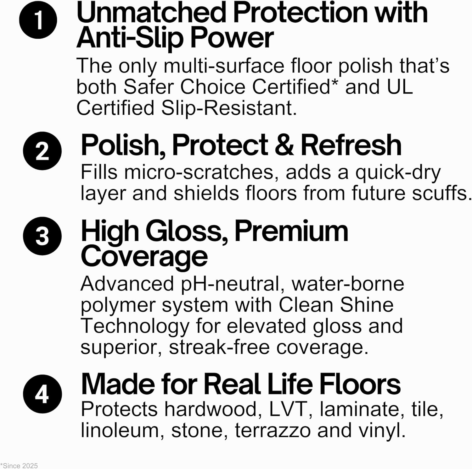 Multi Surface Floor Finish 64Oz | Cleaner & Polish to Use on Hardwood, Laminate,
