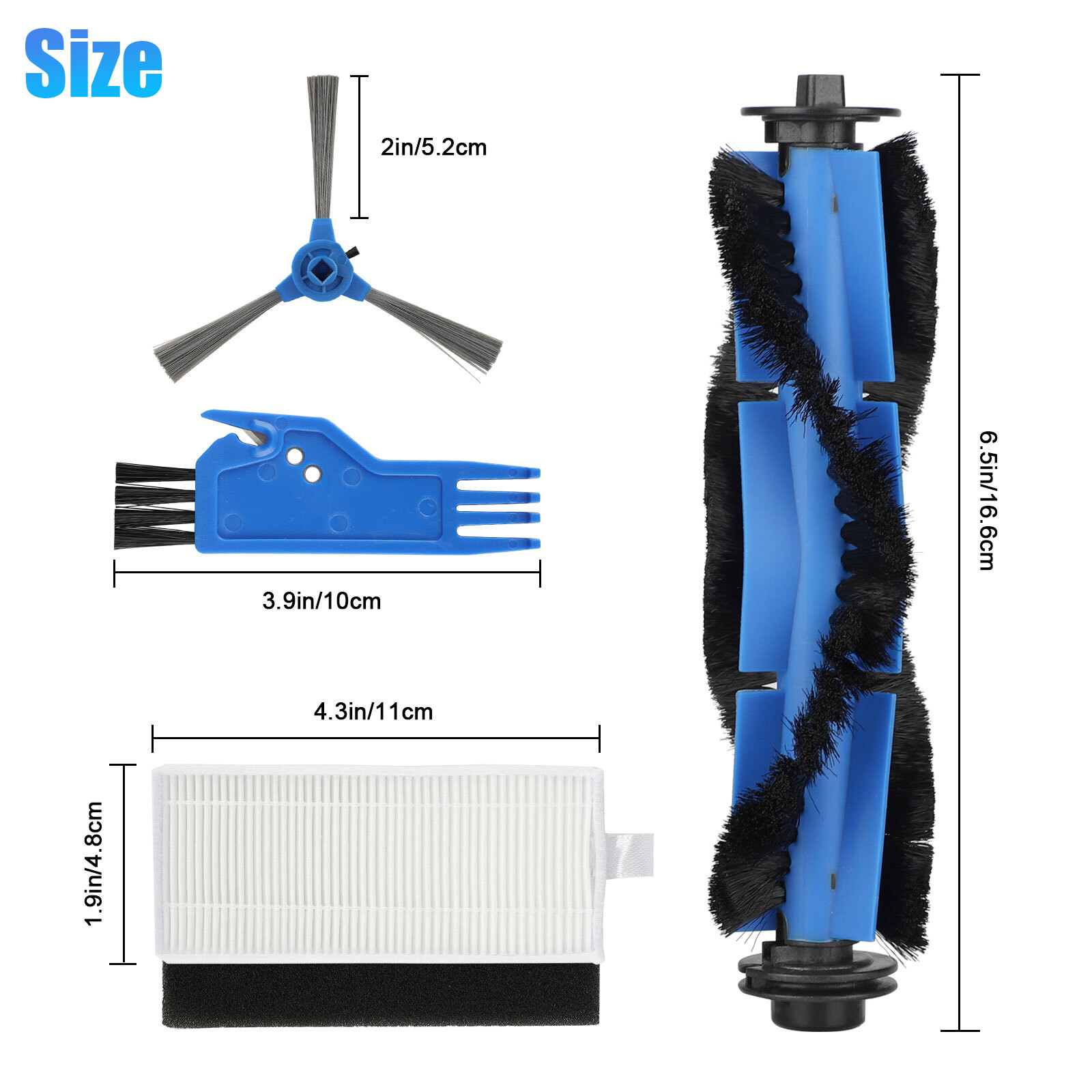 21Pcs Replacement Side Brushes Filter Parts for Eufy RoboVac 30 11S 25C 15C 35C
