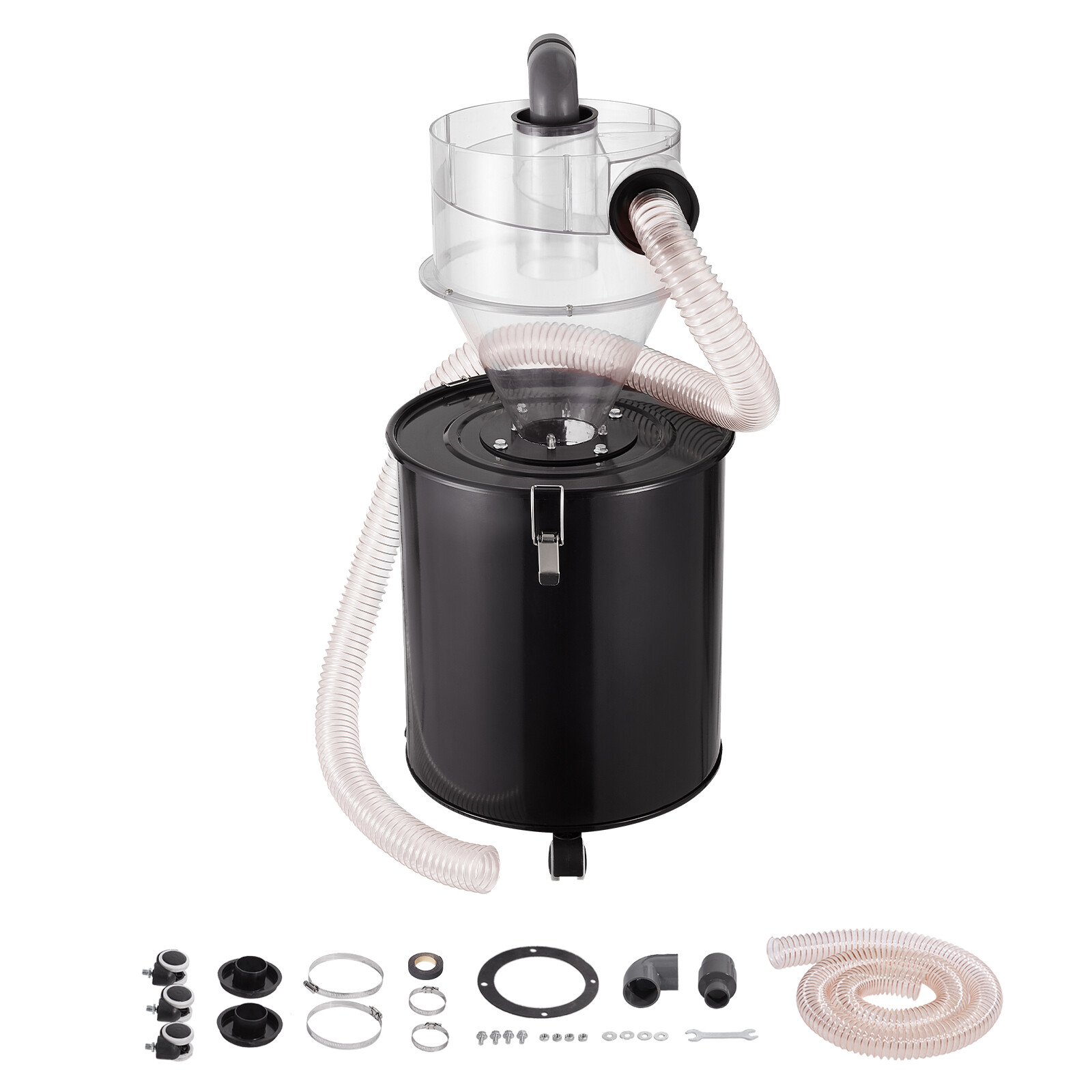 VEVOR 4 Inch Cyclone Separator Dust Collector with 13 Gallon 50L Drum Kit