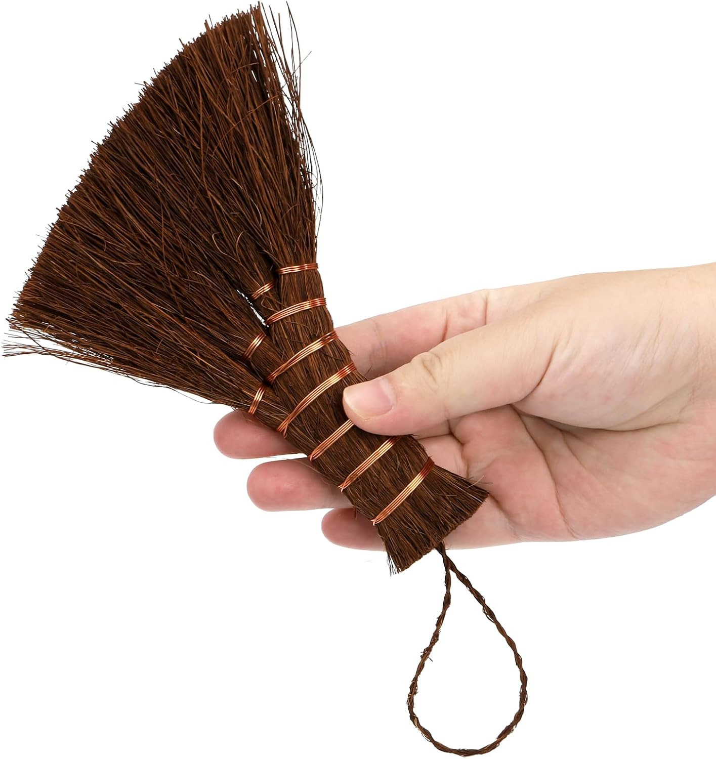 3 Pack Bonsai Broom Brush, Natural Straw Broom with Embroidery Nylon