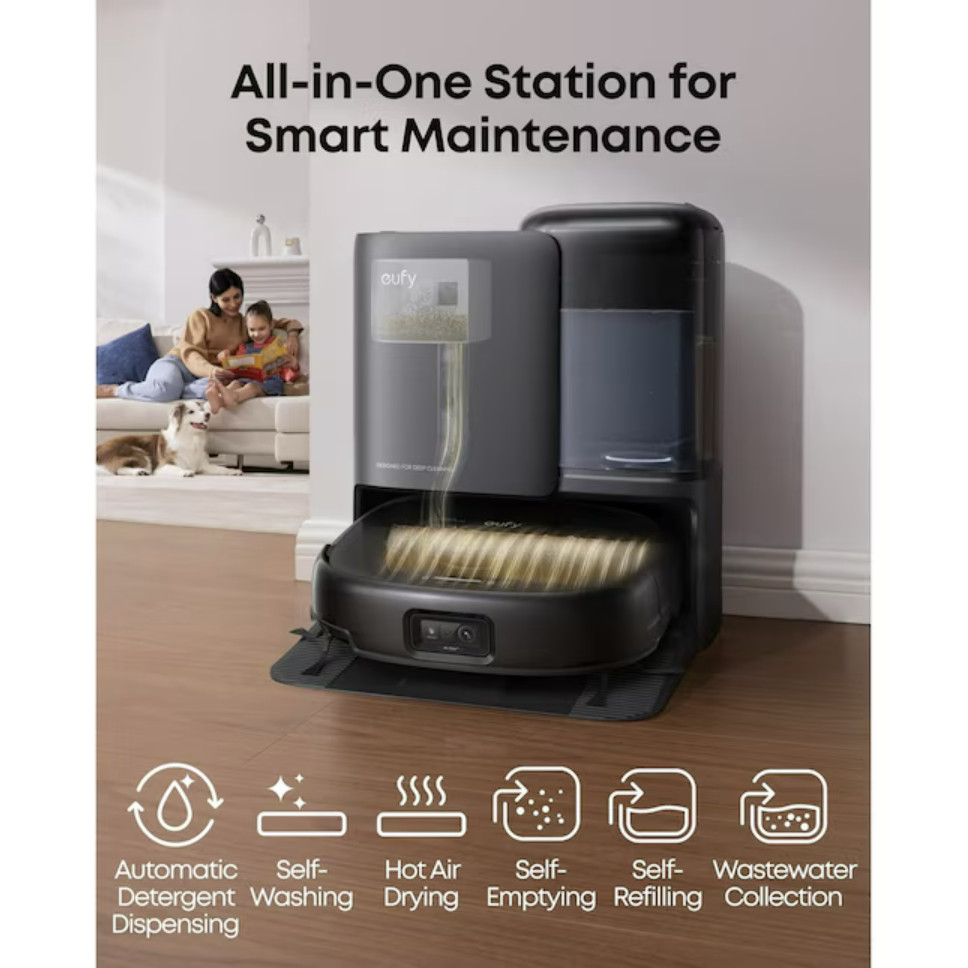 Eufy E25 Omni Robot Vacuum Mop HydroJet 20000Pa Smart Mapping Pet Hair New