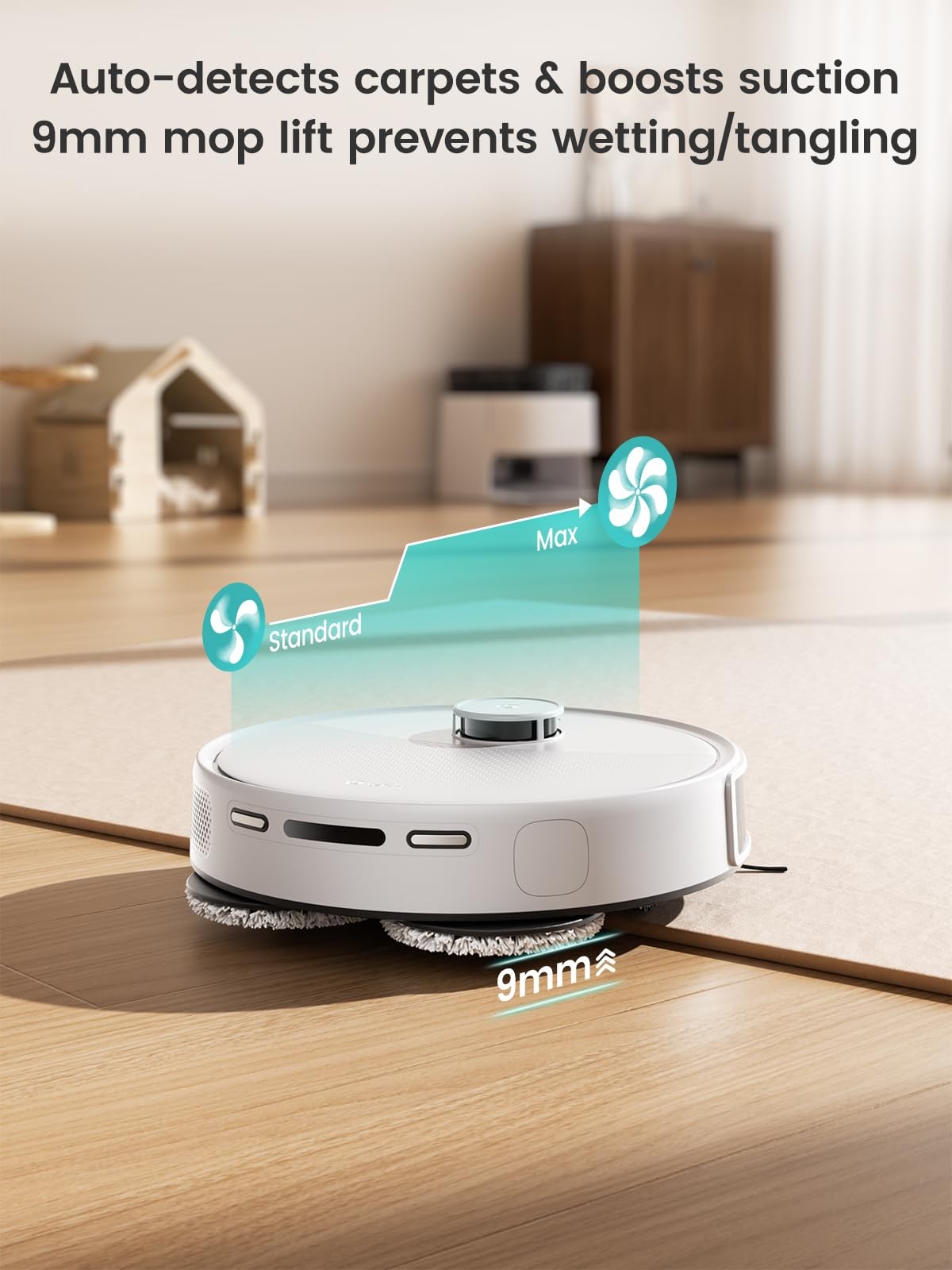 LiDAR Robot Vacuum and Mop, 12000Pa Suction, 90-Day Self-Emptying, Obstacle A…