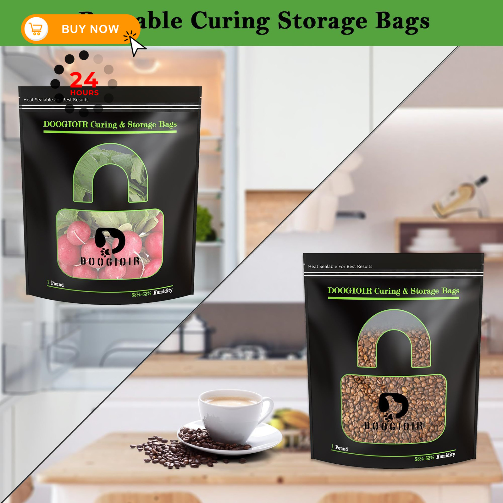 1 LB Curing & Storage Bags, and Food 1 Count (Pack of 10), 10 Pack