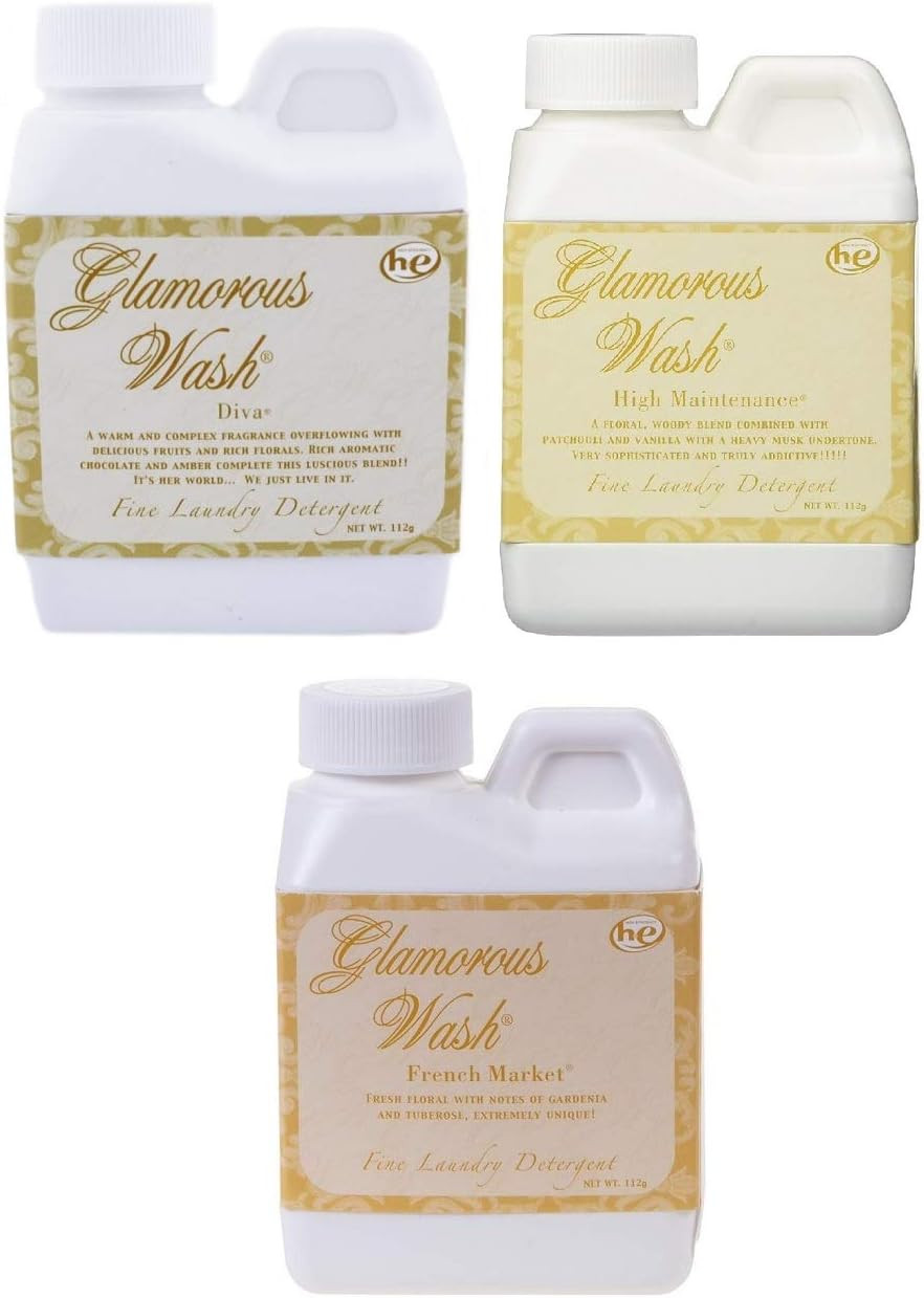 Tyler Glamorous Wash Laundry Detergent Liquid 4Oz Gift Set (Diva, French Market,