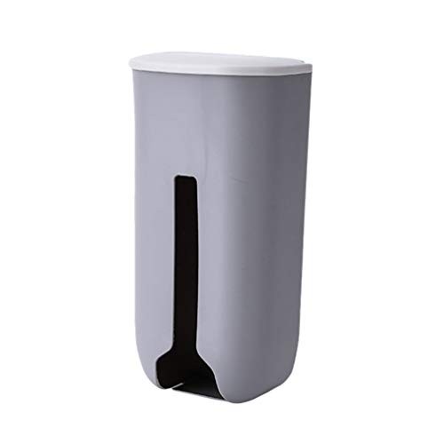 Wall-Mounted Garbage Bag Storage Box 5.00X3.54X10.31In Plastic Bag Holder Gray