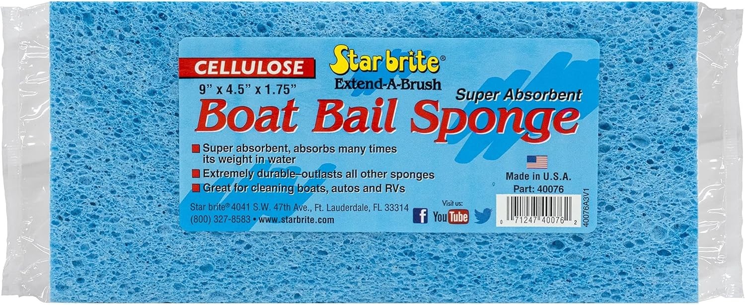 Cellulose Sponge Big Boat 9×4.5×1.75 Inch For Boat Cleaning & Water Absorption