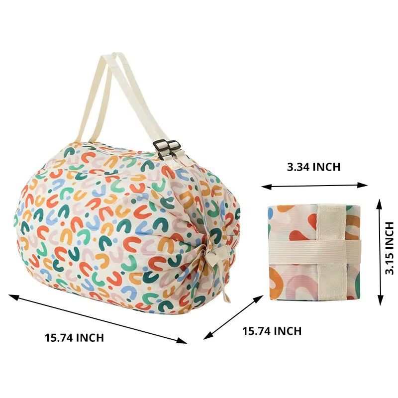 1Pc Foldable Shopping Bag Eco-Friendly Waterproof Portable Storage Bag Large Cap