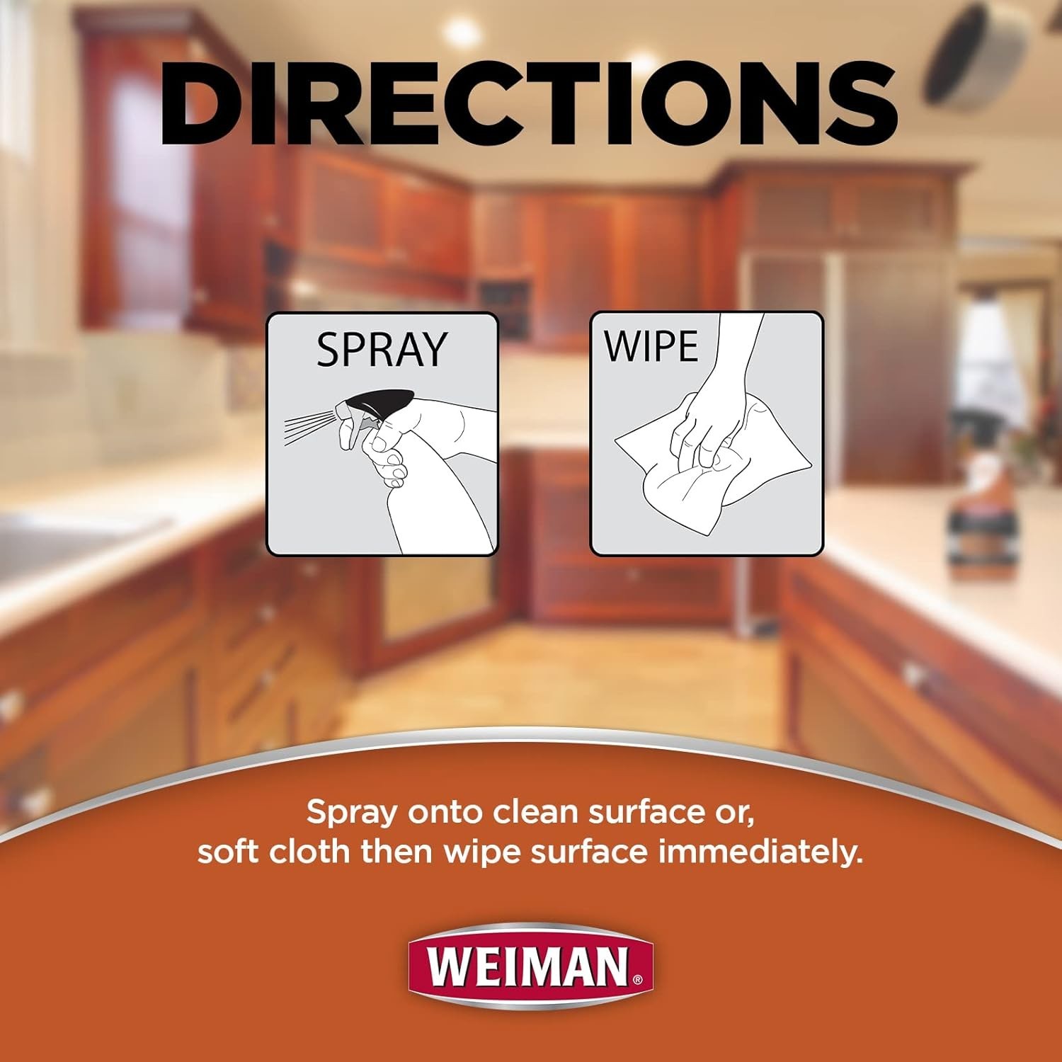 Restore & Protect Wood Surfaces – Cabinet & Wood Clean & Shine Spray, 16 Fl Oz