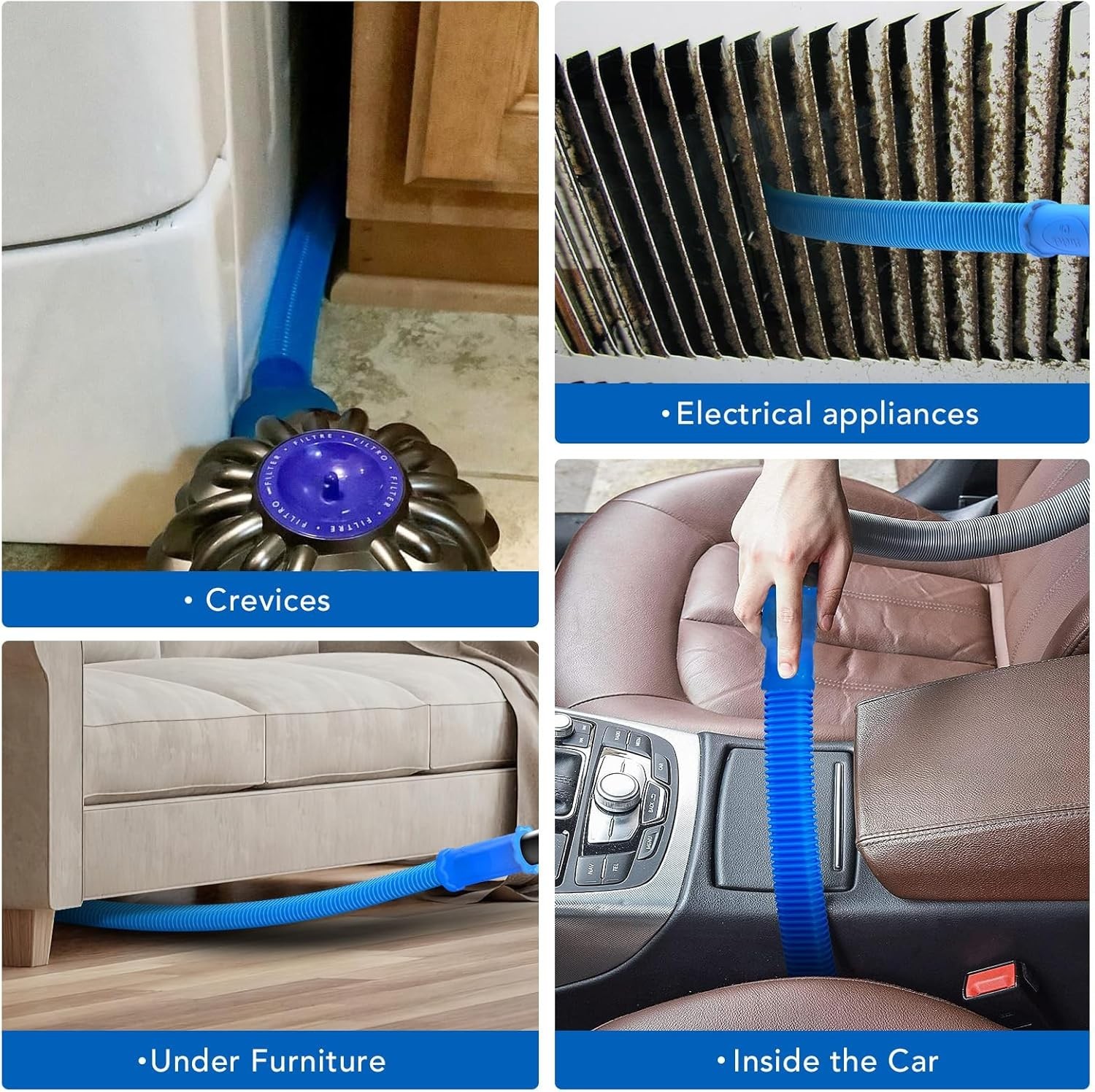 Dryer Vent Cleaner Kit Vacuum Hose Attachment Compatible with Most Vacuum Cle…