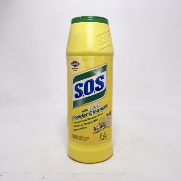 SOS POWDER CLEANSER W/ BLEACH LEMON FRESH SCENT 21 OZ BRAND NEW