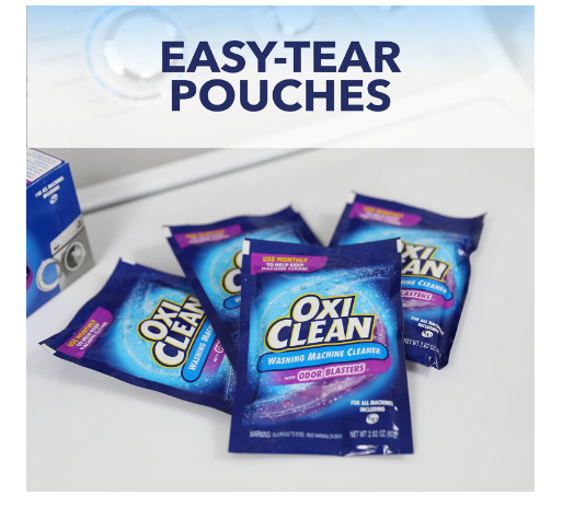 Washing Machine Cleaner with Odor Blasters, 4 Count