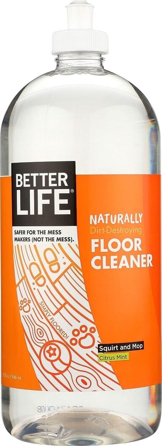 Better Life Natural Floor Cleaner, Citrus Mint, 32 Fl Oz (Pack of 2)