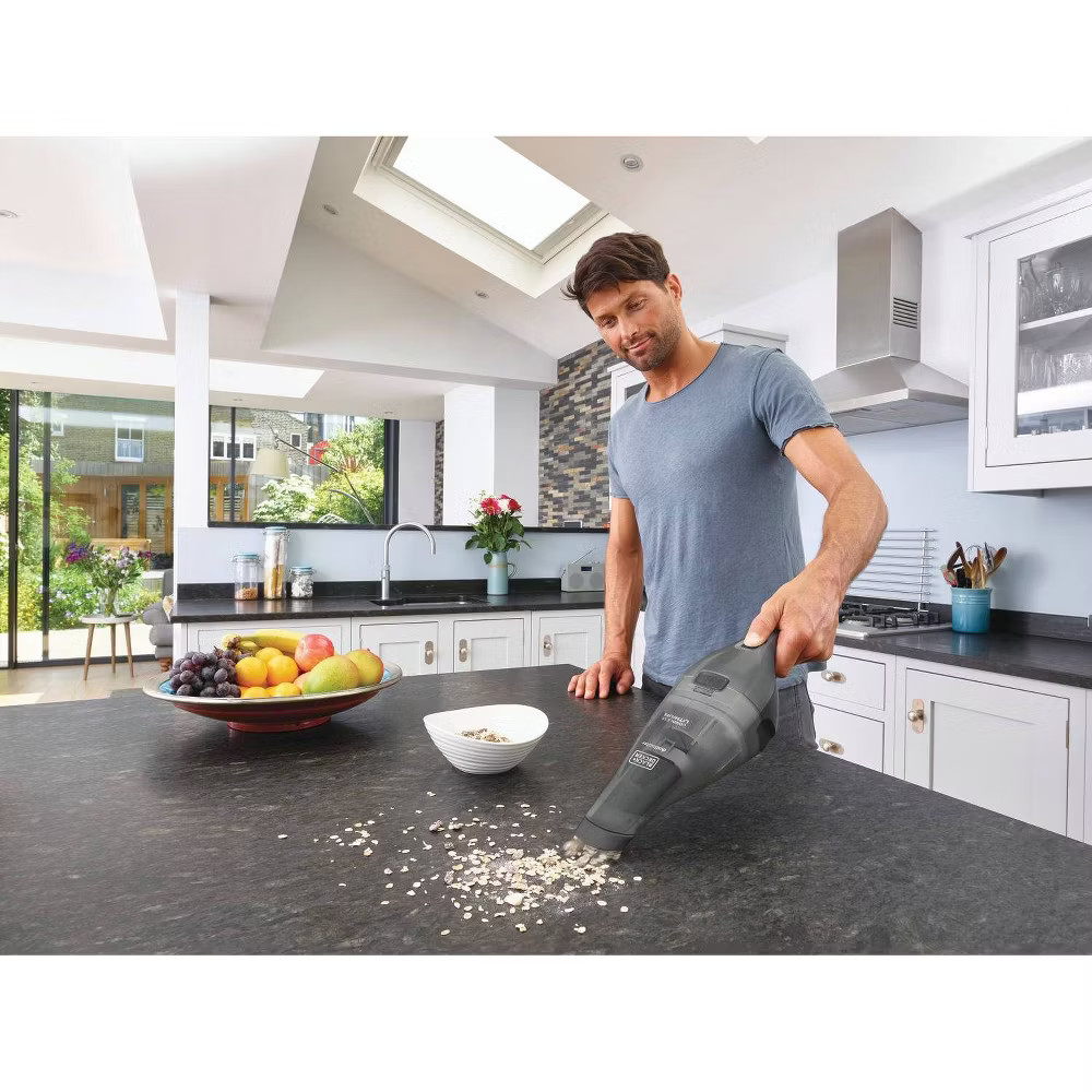 BLACK+DECKER Compact Lithium Handheld Vacuum – Gray HNVC220BCZ01: