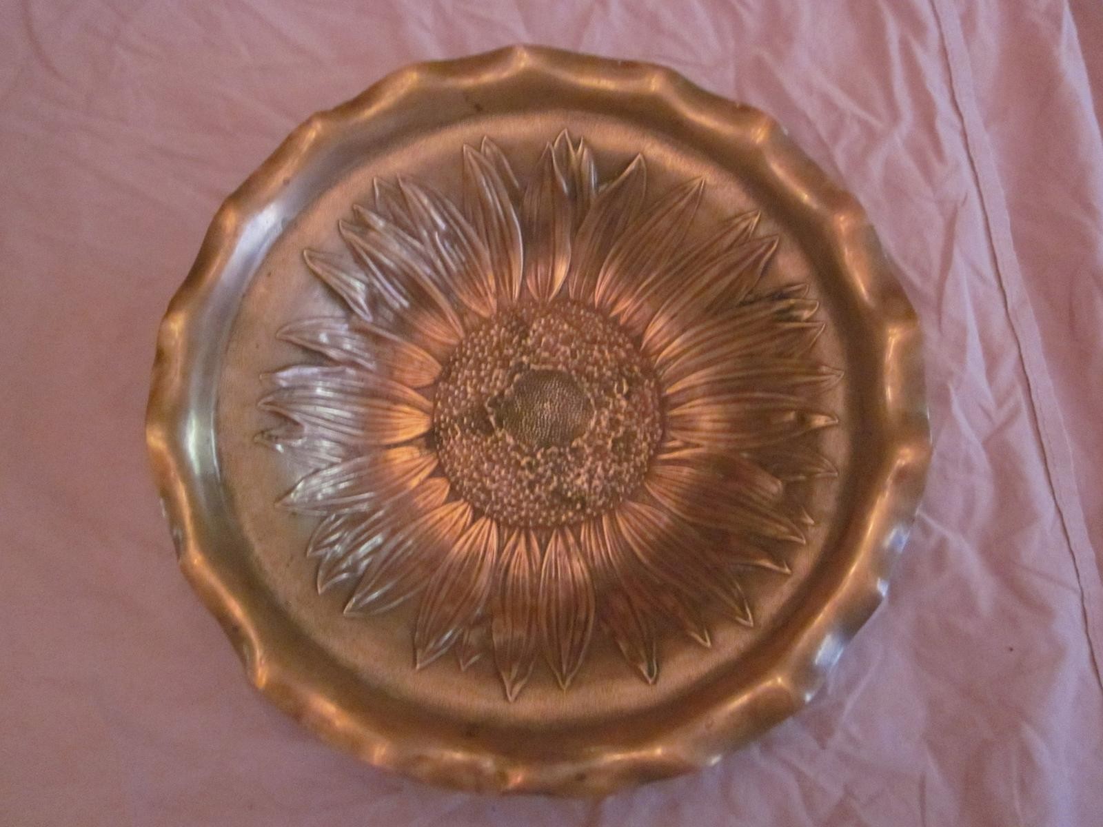 1 Antique Art Nouveau / Jugendstil Sunflower Tray by Carl Deffner [c.1903]
