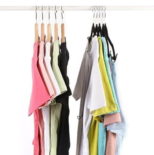 MANZOO Velvet Pants Skirt Hangers with Clips -Black Assorted Sizes , Colors