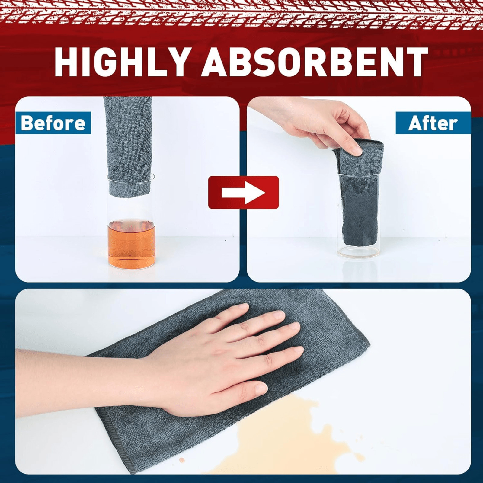 TEAWOO Microfiber Cleaning Cloths (15-Pack, Grey)