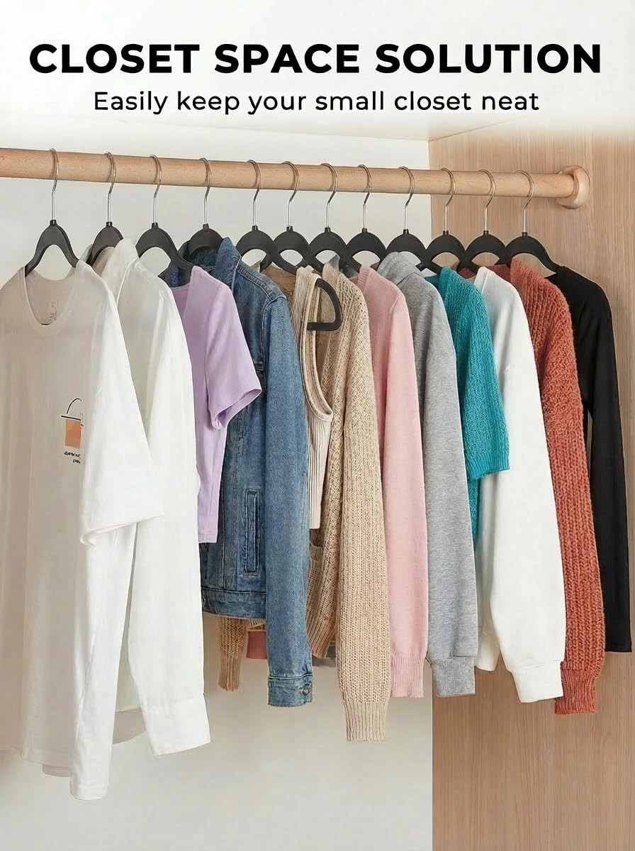 Plastic Hangers 50 Pack Heavy Duty Plastic Hangers For Clothes Nonvelvet Slim Ha
