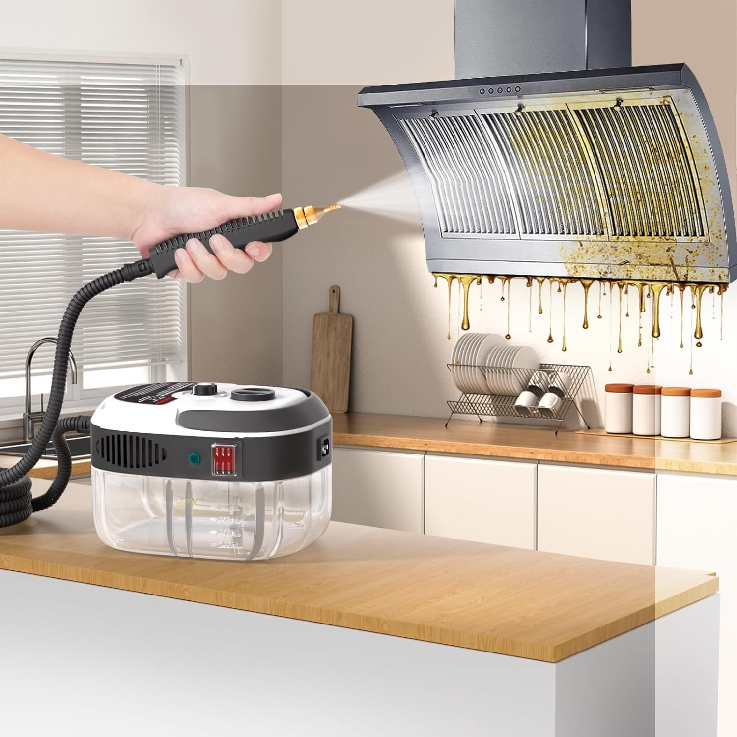 2500W Steamer for Cleaning High Pressure Portable Car Steamer for Home Kitchen