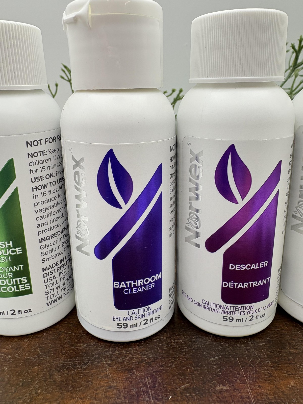 Norwex Home Cleaning Travel Set Produce Wash Bathroom Descaler Mattress 2oz