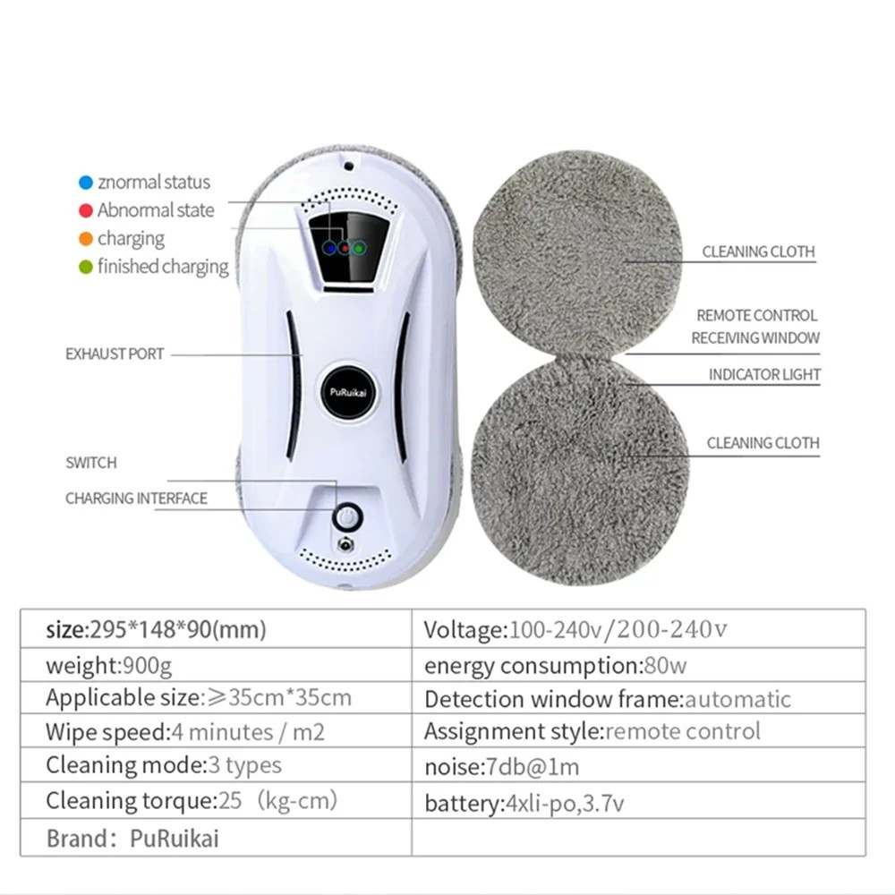 Ultra thin Robot vacuum cleaner window cleaning robot window cleaner electric