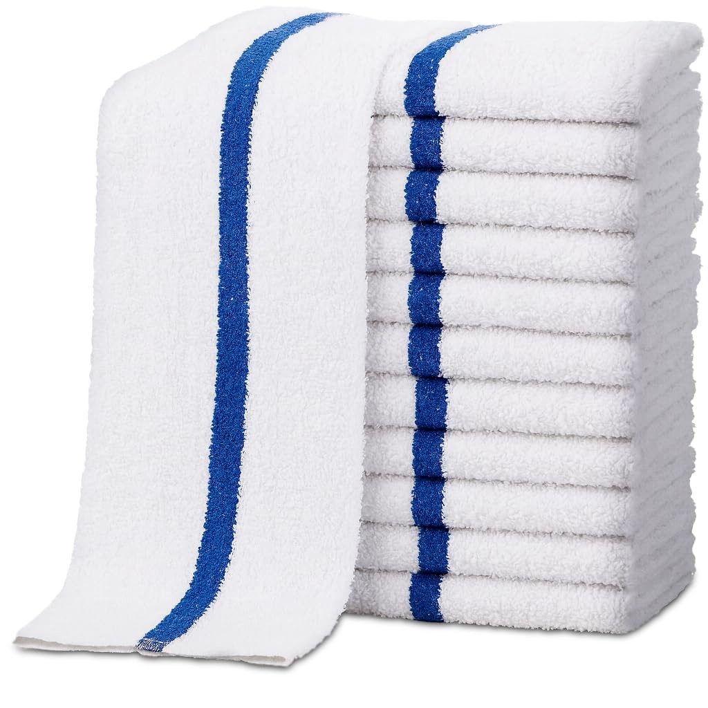 Bar Mop Towels – 12 Pack (16″x19″) – 100% Cotton High Absorbency Kitchen Towe.