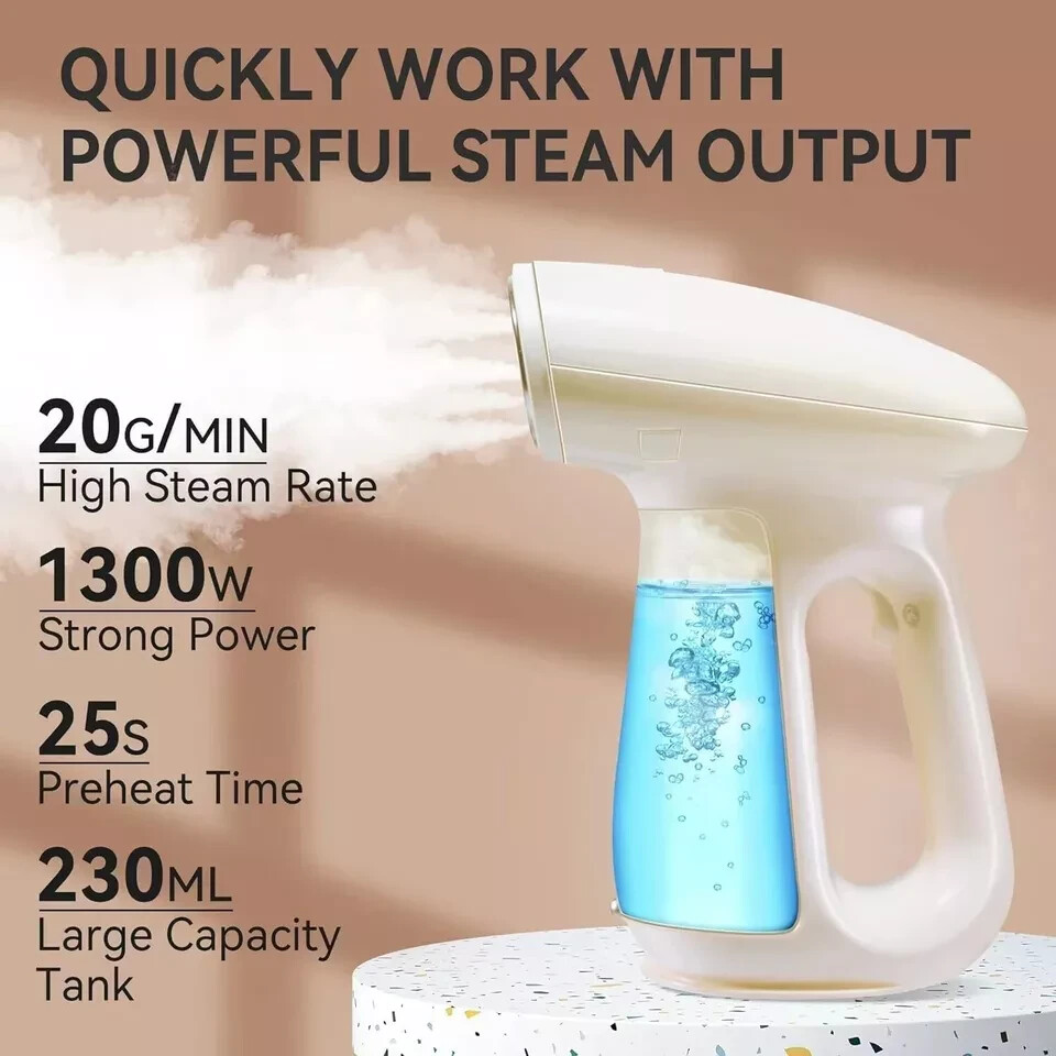 Bear Steamer for Clothes, Handheld Clothes Steamer, 1300W Strong Power Garment