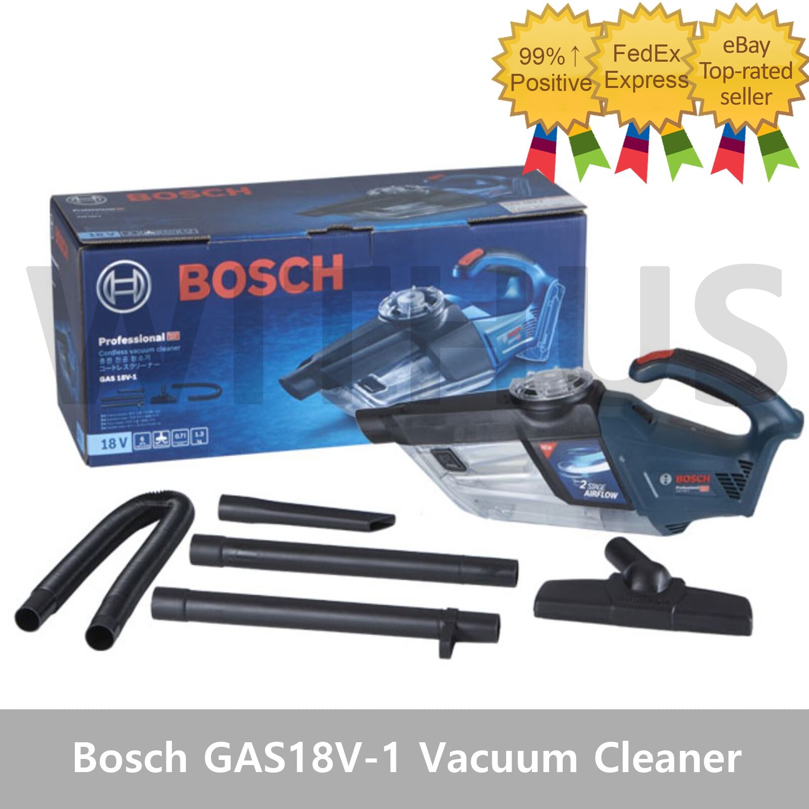 Bosch GAS18V-1 Professional Cordless Cyclone Handy Vacuum Cleaner – Bulk Pack