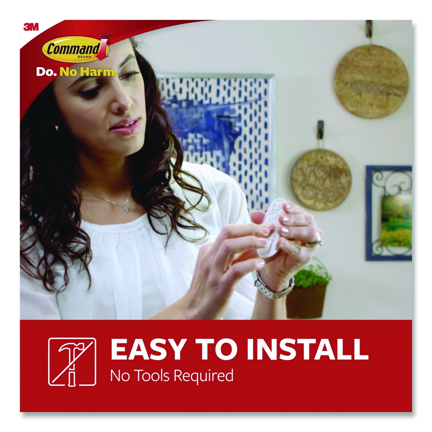 3M Command Damage-Free Hanging 12 Large Utility Hooks with 18 Large Strips 5lb