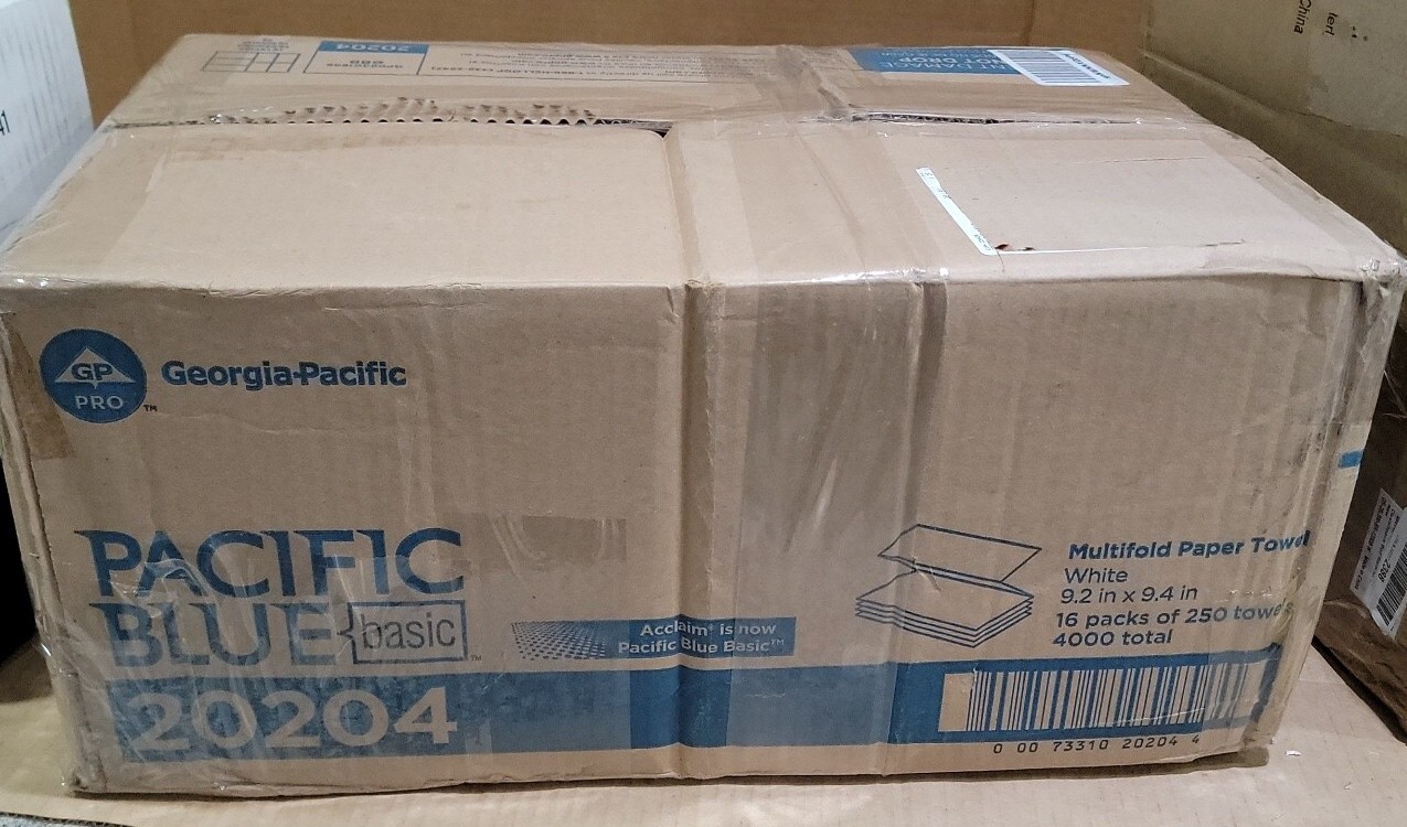 4000 Pacific Blue Basic Paper Towel Multi-Fold 9.2″ X 9.4″ Case of 16 Pks of 250