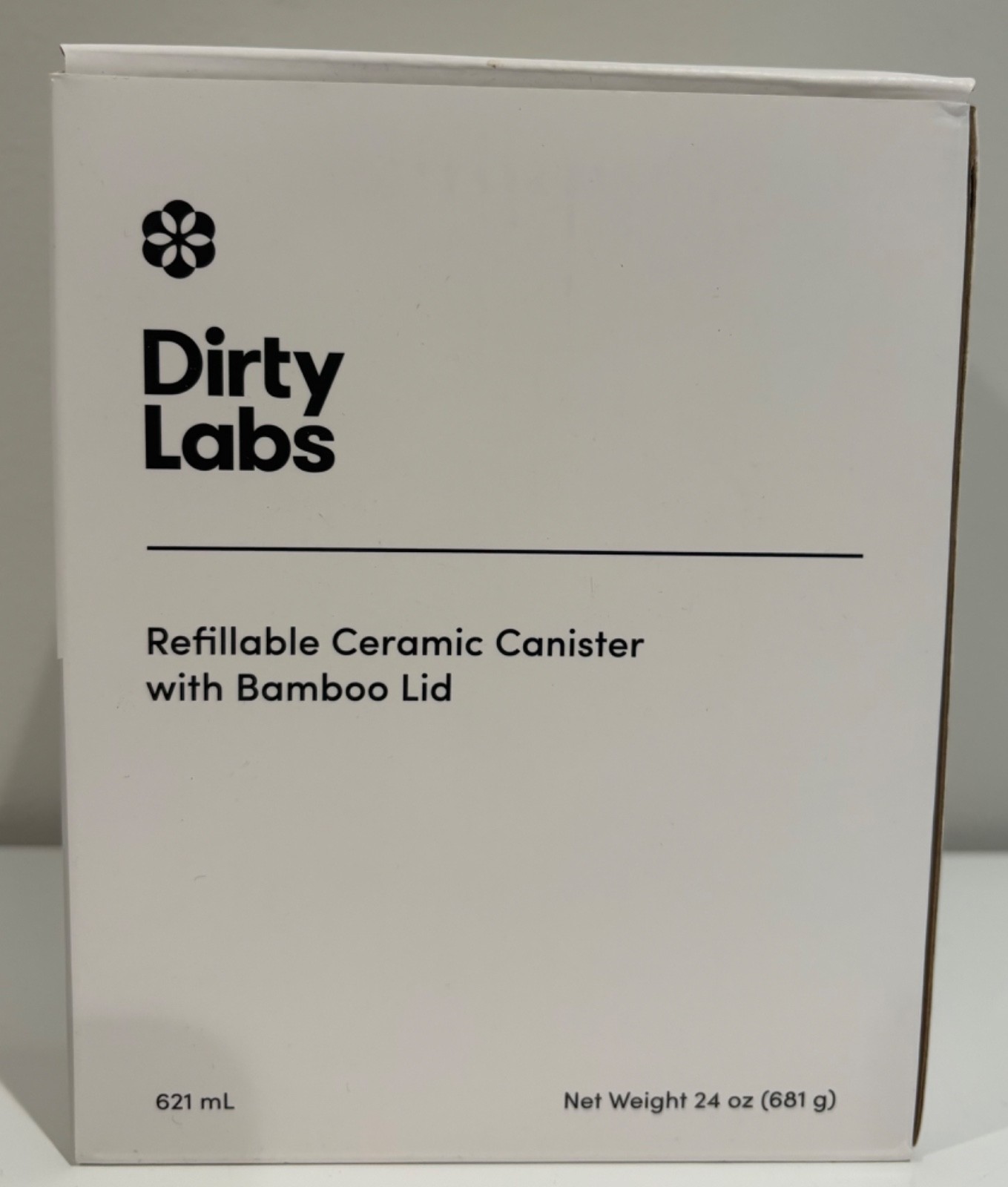 Dirty Labs Refillable Ceramic Canister with Wood | 621ml – New in Box