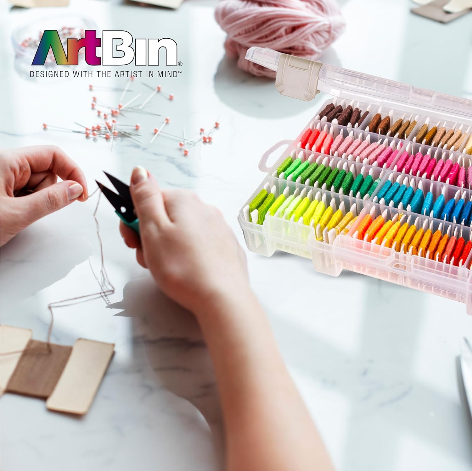 ArtBin Floss Finder Box: Clear Sewing 1 Count (Pack of 1), Multicolor