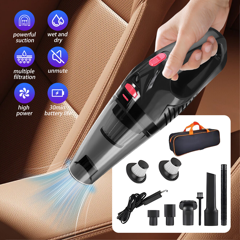 Portable Cordless Hand Held Vacuum Cleaner Recharge Car Auto Home Duster LED US