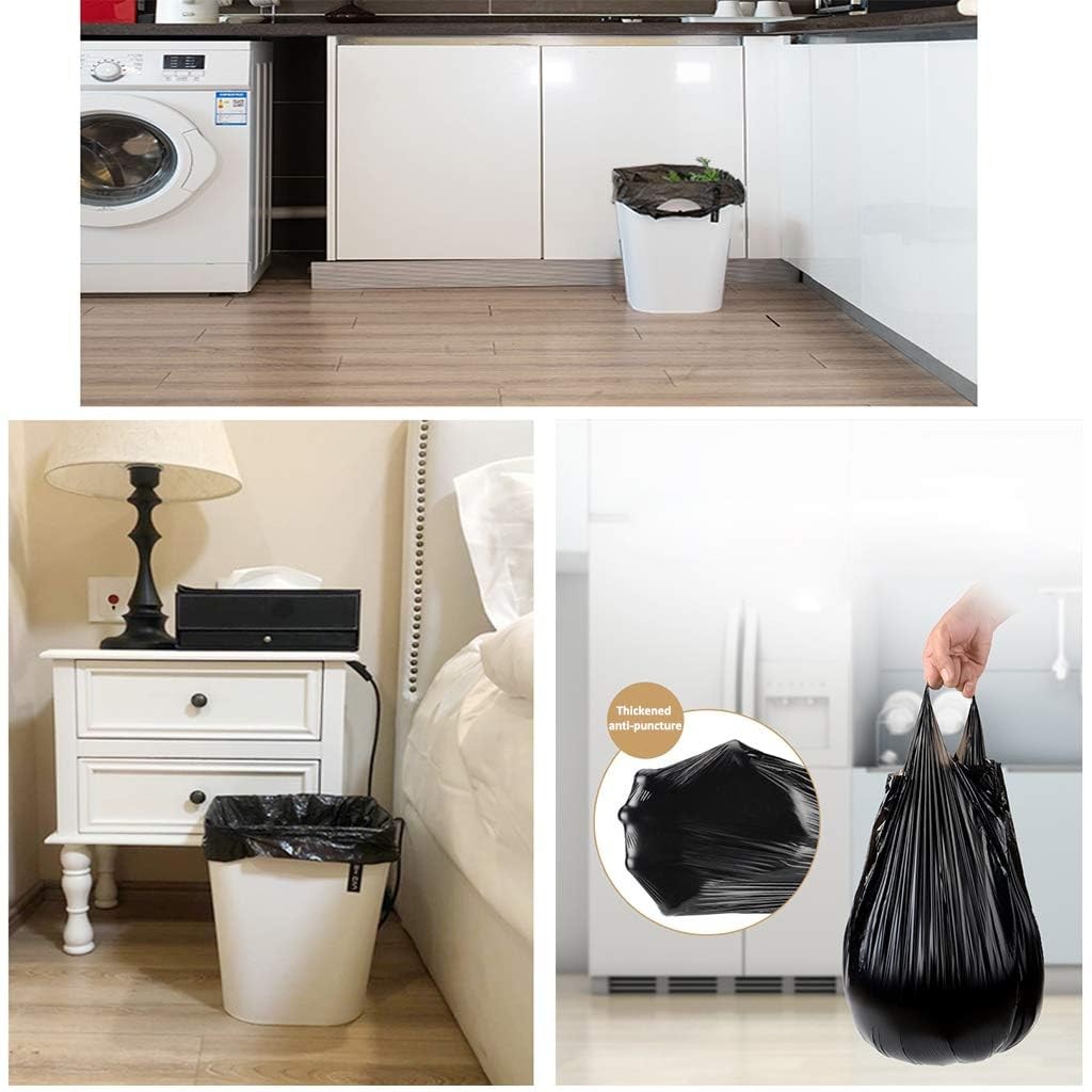100 PCS 4 Gallon Trash Bags Kitchen Trash Bags Small Garbage Rubbish Bags 5 Roll