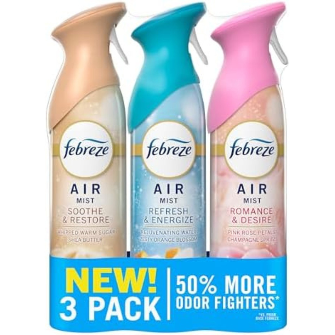 Febreze Air Mist Room Spray Odor Eliminator Variety Pack ( 8.1oz) 3-Pack