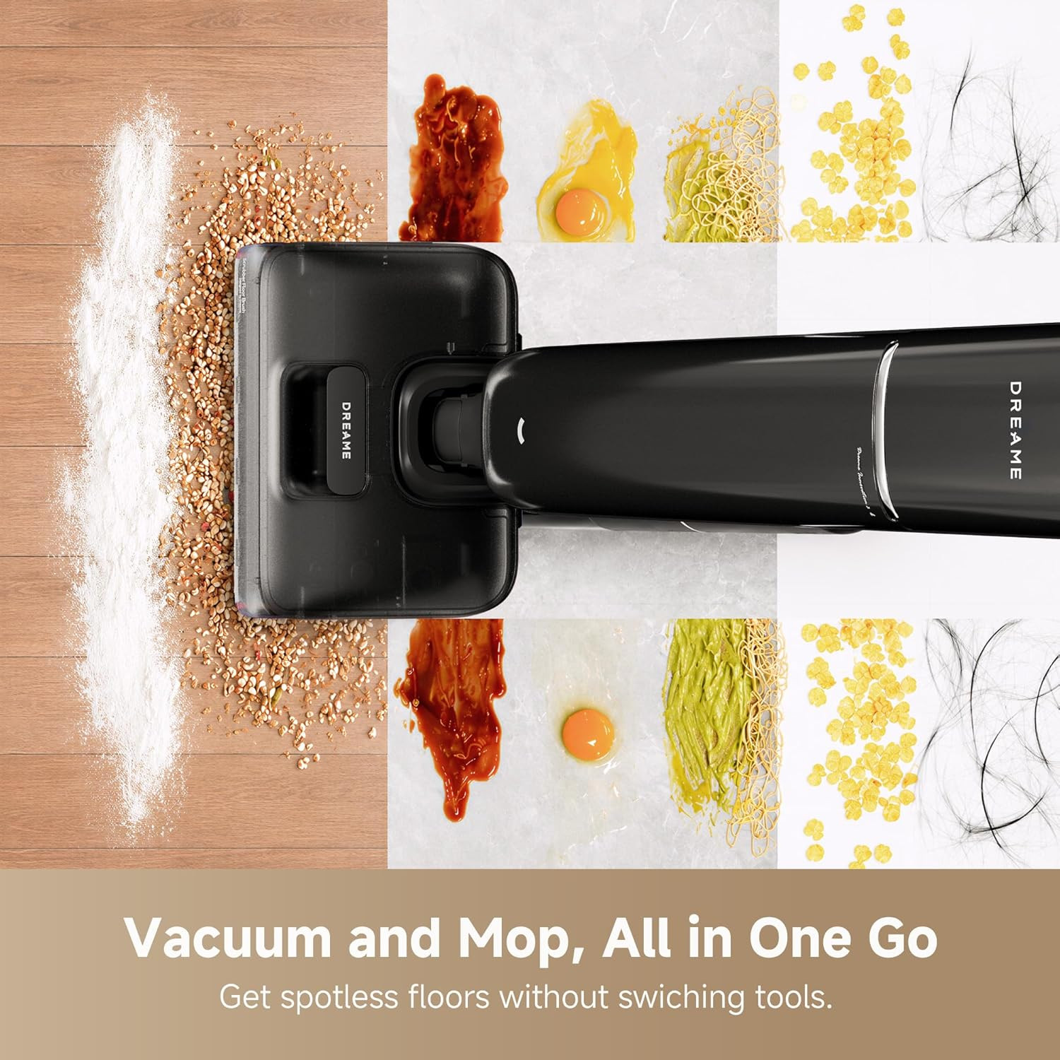 DREAME Aero Wet Dry Vacuum Cleaner, All-in-ONE Vacuum Mop for Wet & Dry Messes,